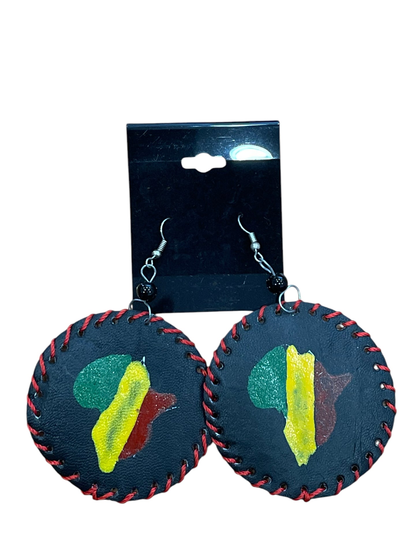 African Leather Earrings