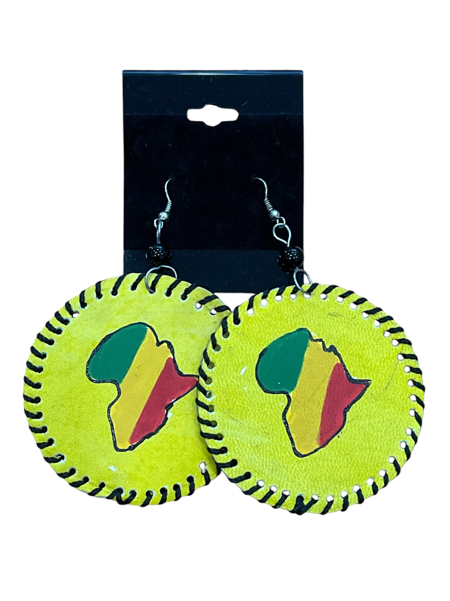 African Map Earrings