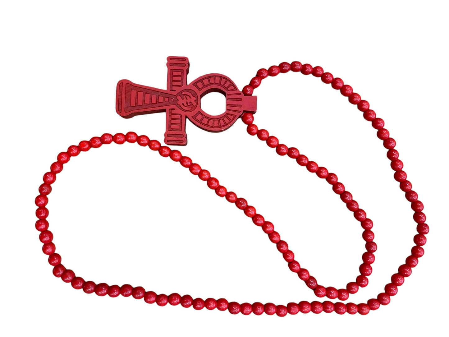 African Wooden Ankh Necklace