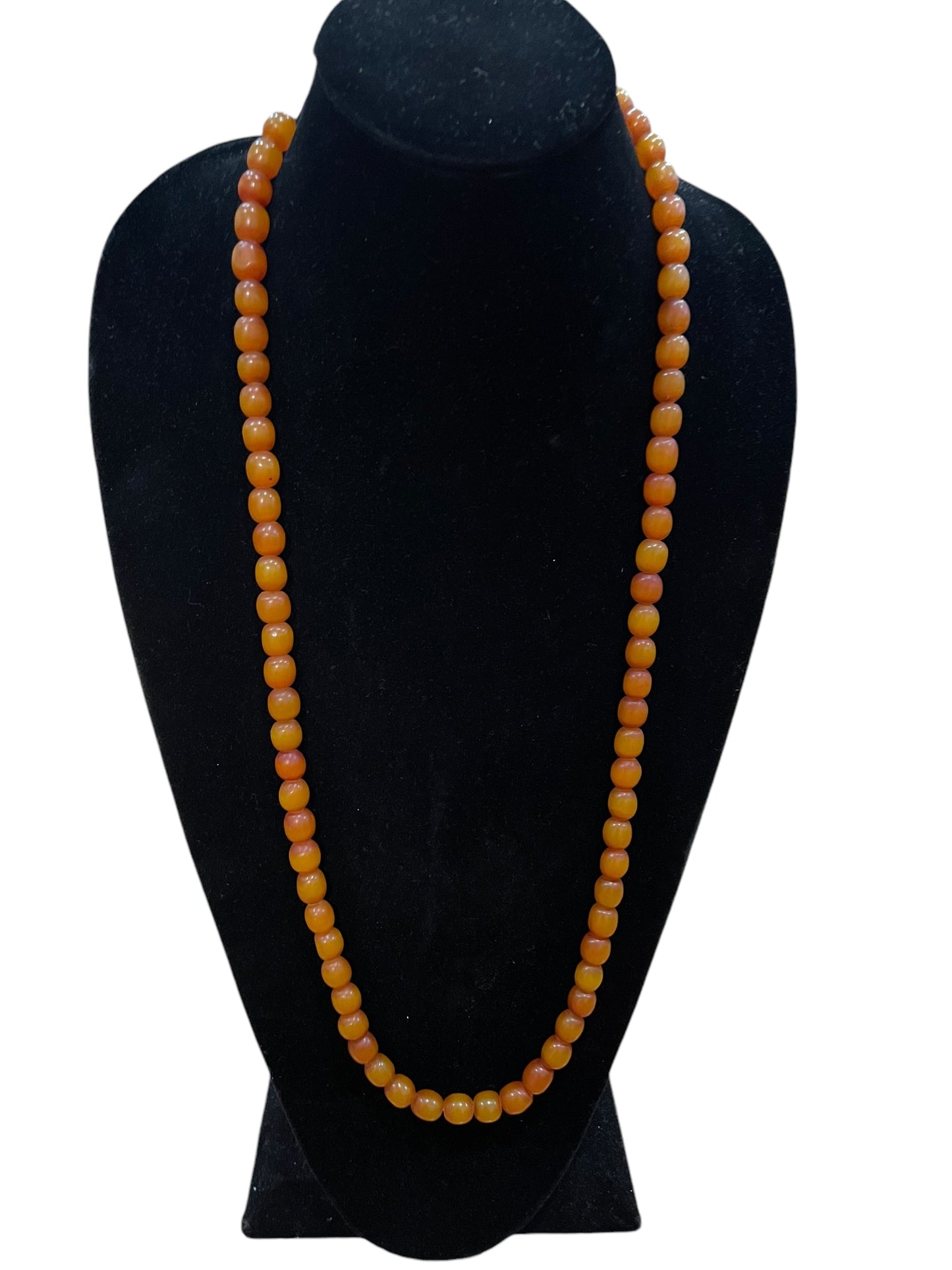 African Amber Beaded Necklace