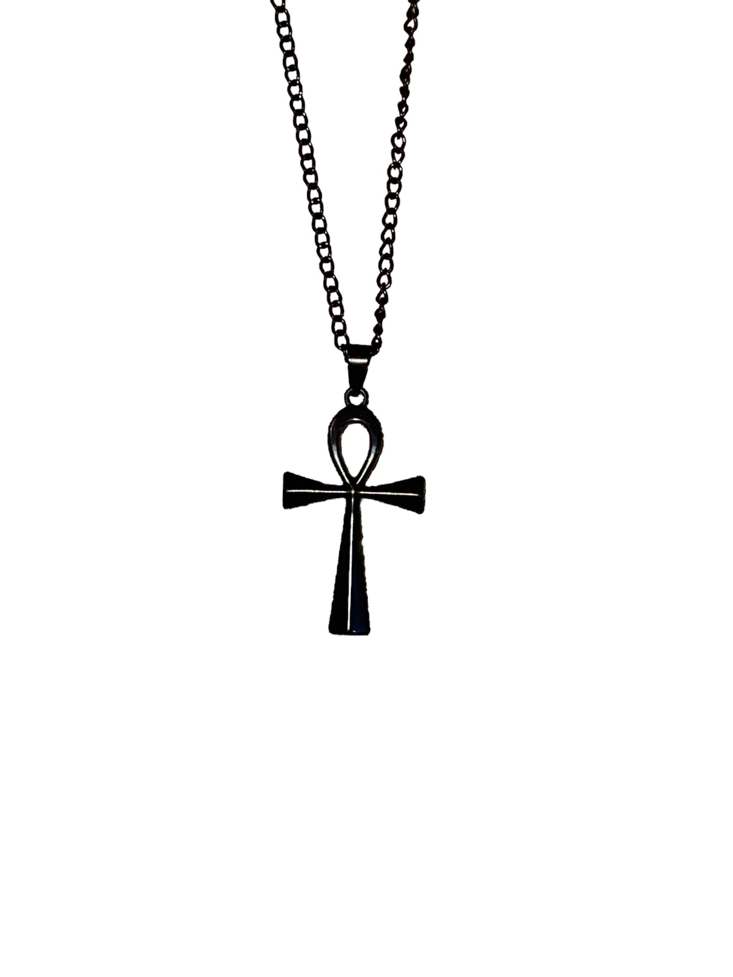 Black Ankh Necklace