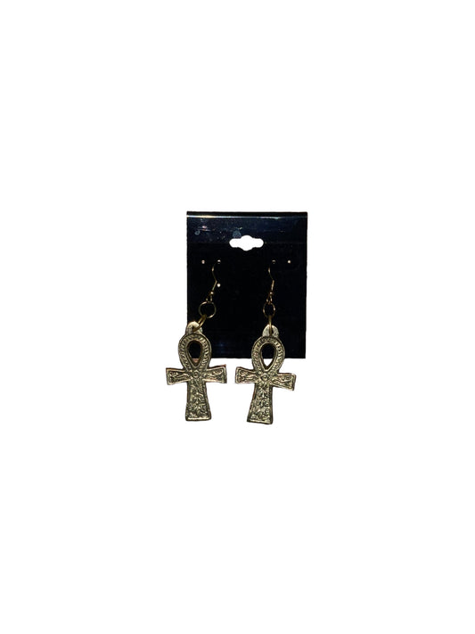 Gold Ankh Earings