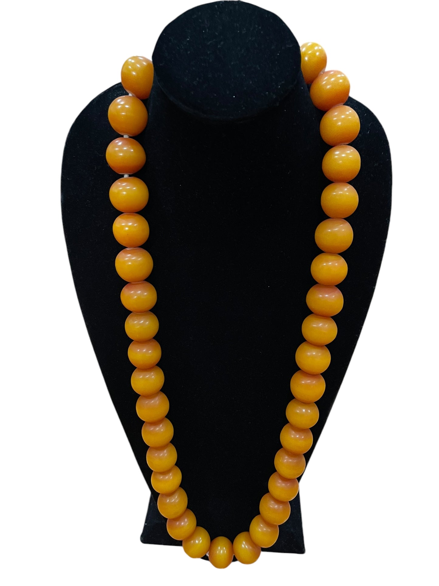 African Beaded Amber Necklace