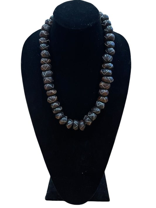 African Bone Beaded Necklace