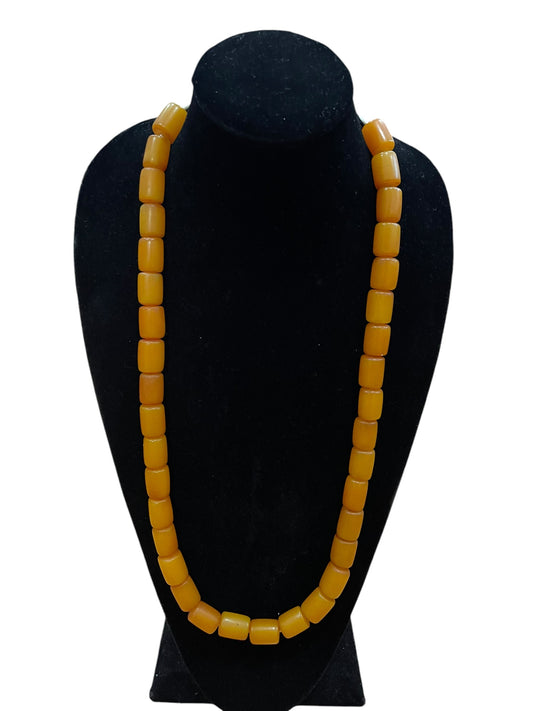 African Beaded Amber Necklace