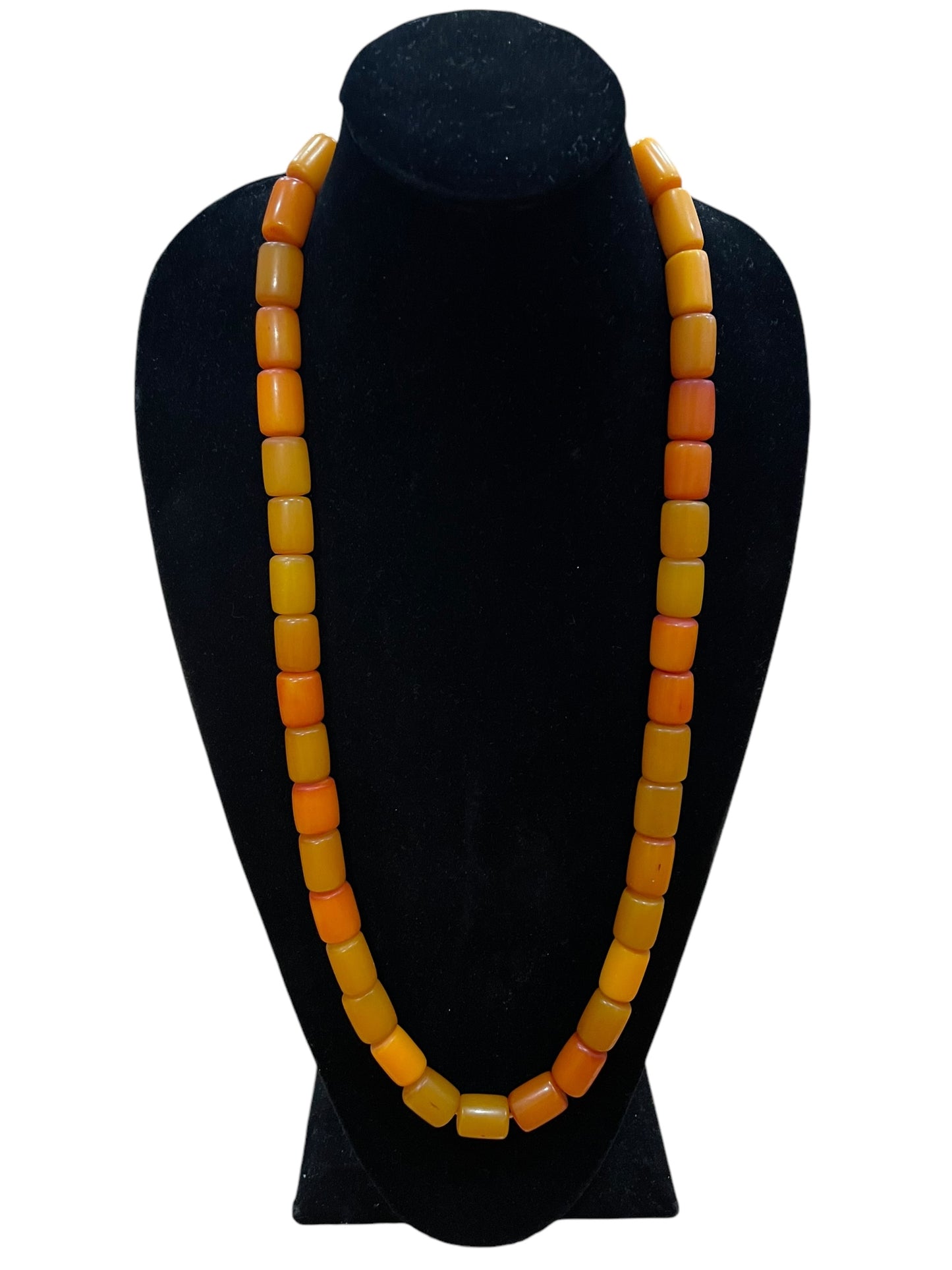 African Beaded Amber Necklace