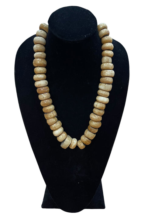 African Bone Beaded Necklace