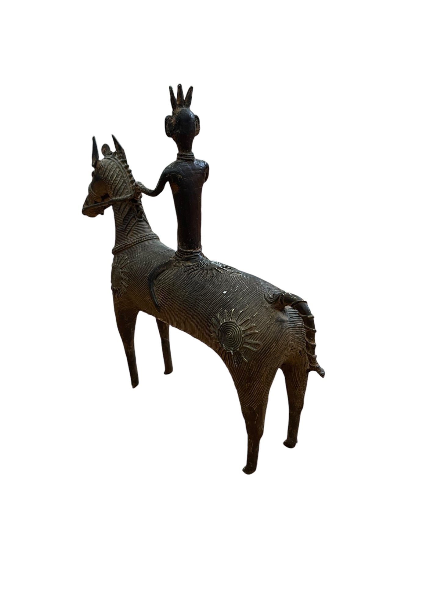 African Bronze Horse Riding