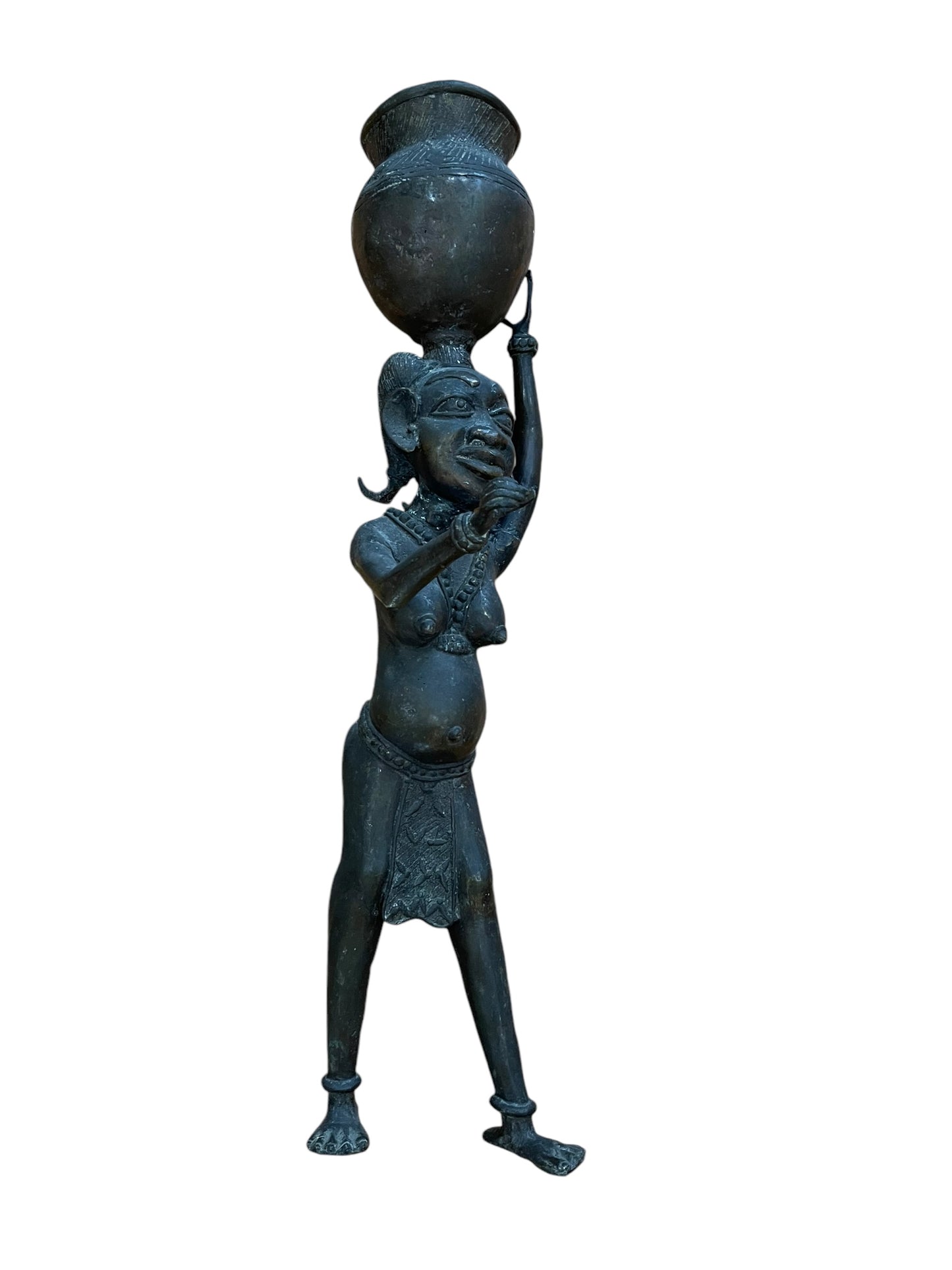 African Bronze Women/Pot