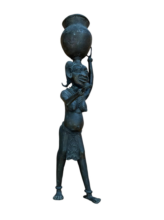 African Bronze Women/Pot