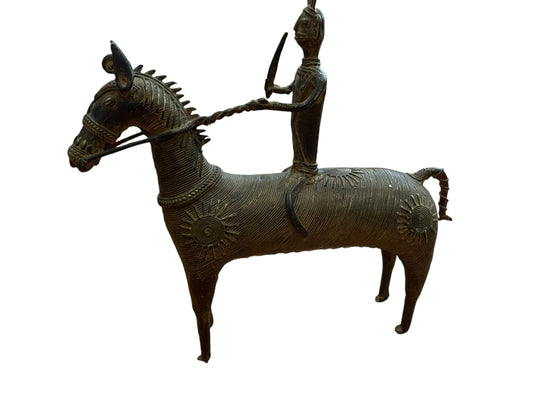 African Bronze Horse Riding