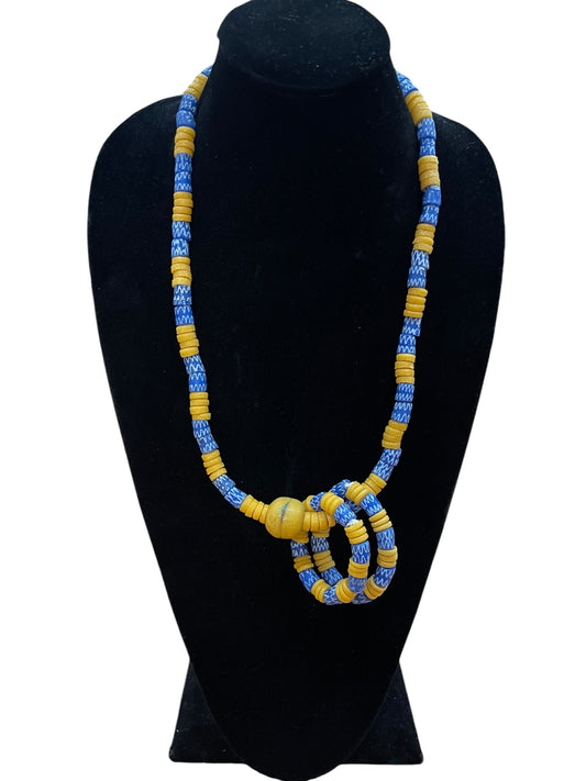 African Beaded Necklace/ Two Bracelets