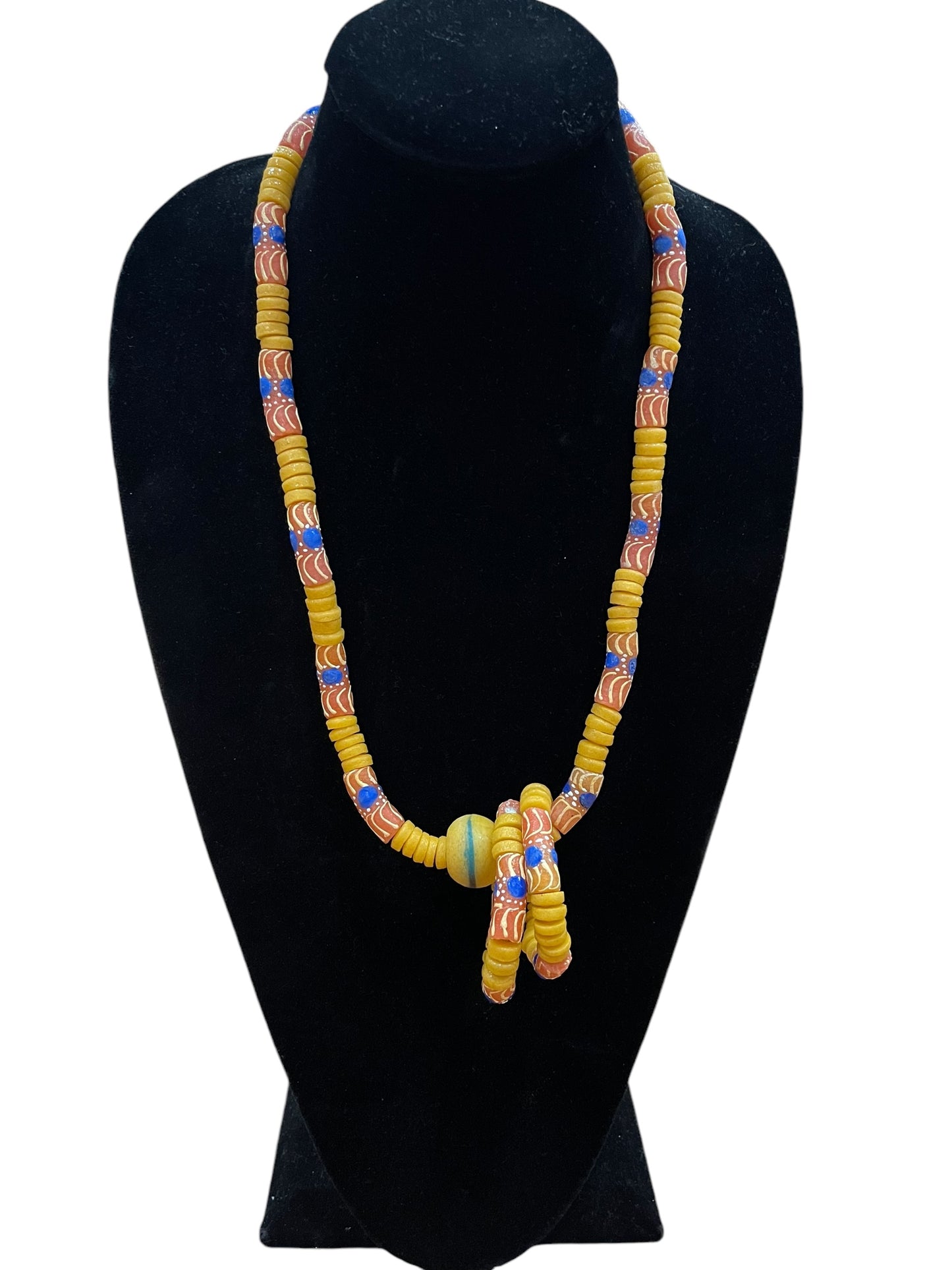 African Beaded Necklace/Two Bracelets