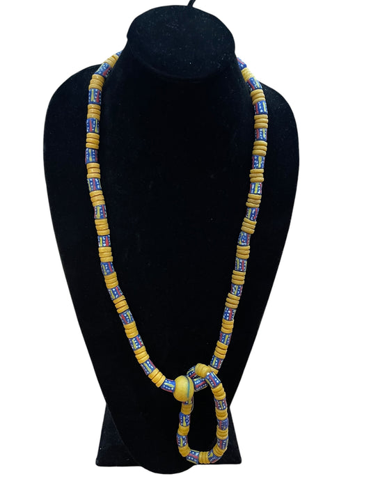 African Beaded Necklace/Two Bracelets