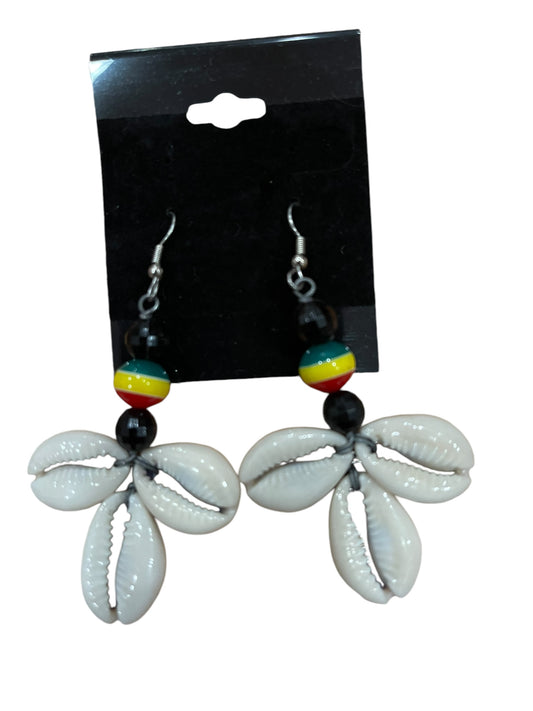 African Cowrie Shell Earrings