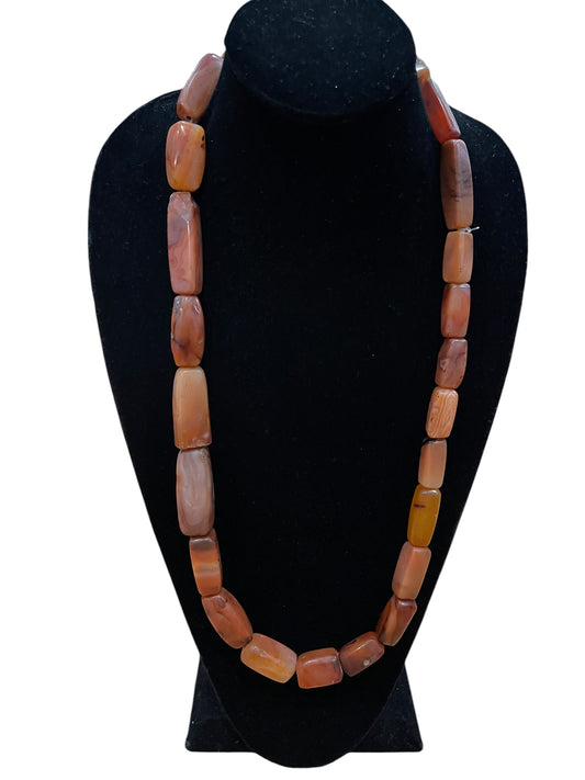 African Beaded Agate Necklace