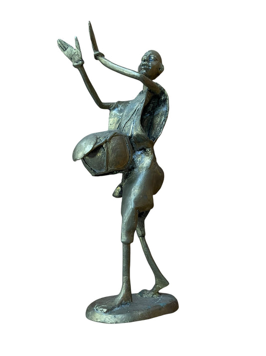 African Bronze Drummer